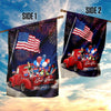 Friday89 Independence Day Flags American Flower Red Truck Fireworks Happy 4th Of July Flag