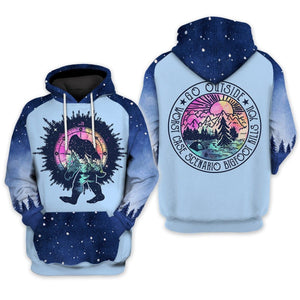 Go Outside Bigfoot Kill You Camping Galaxy Best 3D Printed Sublimation Hoodie Hooded Sweatshirt Comfy Soft And Warm For Men Women S to 5XL CTC25039356