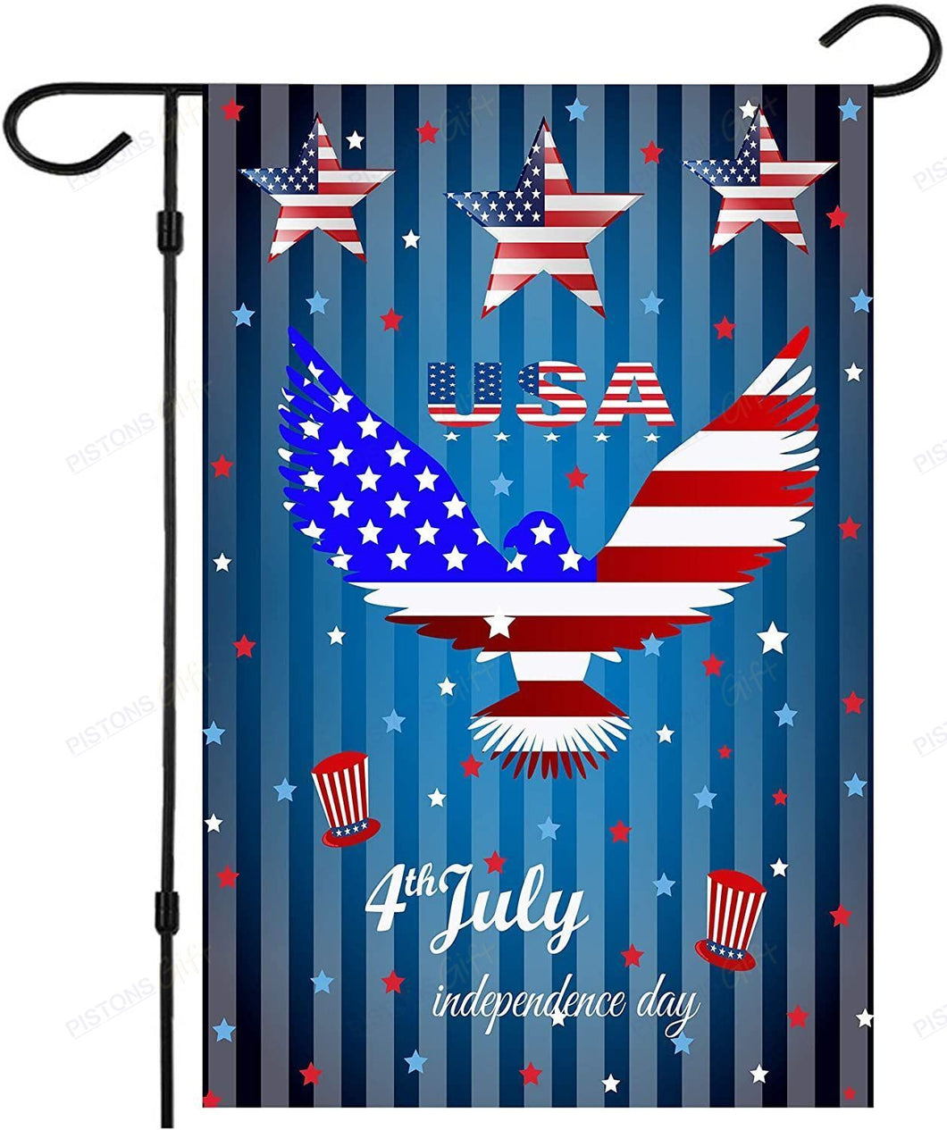 Friday89 Independence Day Flags USA 4th Of July Stars Blue Stripes Garden And House Flag