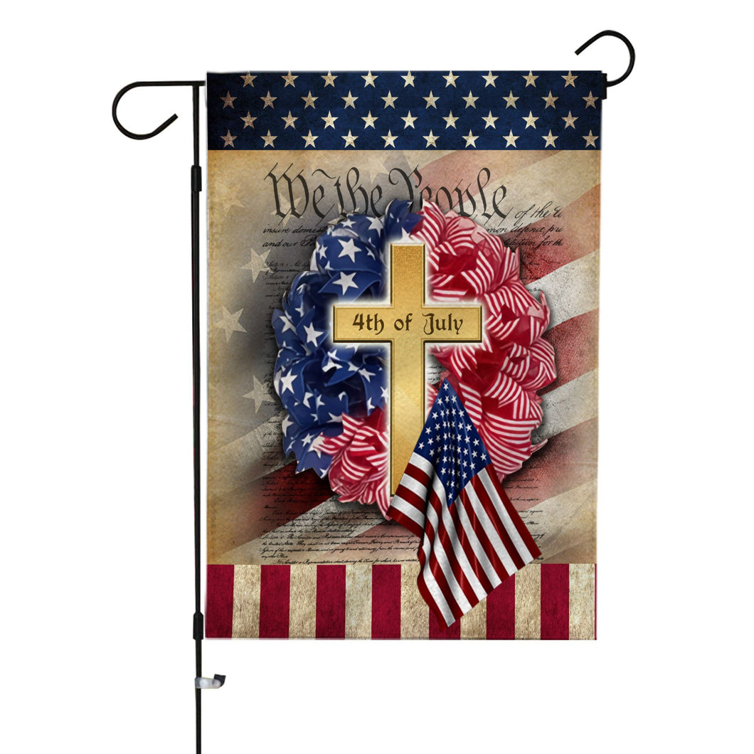 Friday89 Independence Day Flags Jesus Cross American Independence Day 4th Of July Flag