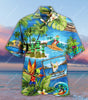 Friday89 Alien Hawaii Shirt Alien Summer Vacation Blue Hawaiian Shirt Adult Full Print