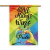 Friday89 LGBT Flags Love Always Wins LGBT Rainbow Color Garden And House Flaf