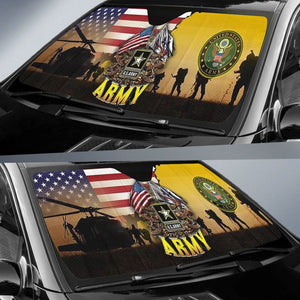 Veteran Car Sun Shade United States Army Logo Windshield Sun Shade