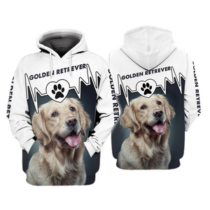Dog Golden Retriever Hoodie Golden Retriever Black White Hoodie  Friday89