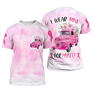 Breast Cancer Shirt Truck Flowers I Wear Pink For Myself Breast Cancer Hoodie Breast Cancer Hoodie  Friday89