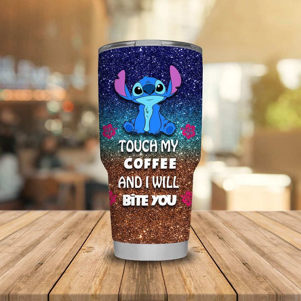 Stitch Tumbler Touch My Coffee And I Will Bite You Tumbler Cup Amazing DN Stitch Travel Mug  Friday89
