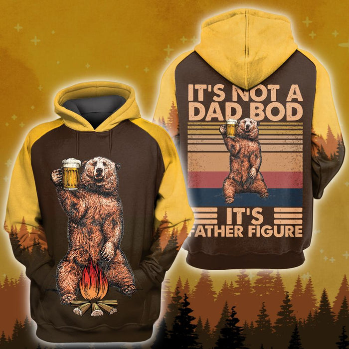 Friday89 Father Camping Bear Hoodie It's Not a Dad Bod Hoodie Father's Day Gift