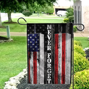 Patriot Day Garden Flag September 11th Flags Never Forget World Trade Center Towers House Flag