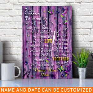 Personalized Memorial Portrait Canvas I Was Supposed In Loving Memory Butterfly For Mom Dad Faughter Son Custom Memorial Gift M30.2  Friday89