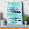 Personalized Memorial Portrait Canvas I'm Right Here In Your Heart For Dad Mom Someone Custom Memorial Gift M42  Friday89