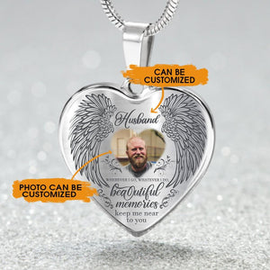 Personalized Memorial Heart Necklace Keep Me Near To You For Mom Dad Grandma Daughter Son Someone Custom Memorial Gift M65  Friday89