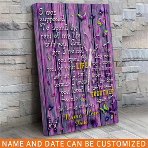 Personalized Memorial Portrait Canvas I Was Supposed In Loving Memory Butterfly For Mom Dad Faughter Son Custom Memorial Gift M30.2  Friday89