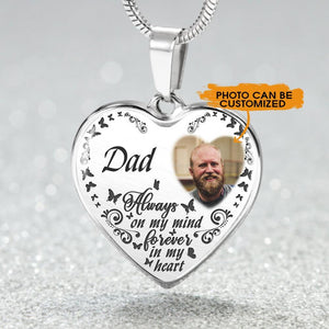 Personalized Memorial Heart Necklace Always On My Mind For Mom Dad Grandma Daughter Son Someone Custom Memorial Gift M57  Friday89