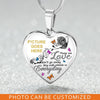 Personalized Memorial Heart Necklace Those We Love Don't Go Away They Walk For Mom Dad Grandma Daughter Son Custom Memorial Gift M97  Friday89