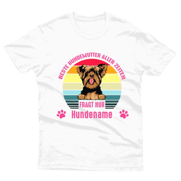 Beste Hundemutter Aller Zeiten Individuelles Tshirt 5XL Schwarz G01  Friday89