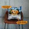 Custom Pet Memorial Pillow For Loss Of Pet No Longer By My Side Pet Flower Pillow 18x18 White M117  Friday89
