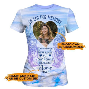 Personalized Memorial Shirt Your Wings Were Ready In Loving Memory For Mom, Dad , Grandpa, Son, Daughter Custom Memorial Gift M142  Friday89