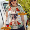 Custom Memorial All Over Print With Picture T-shirt For Loss Of A Loved One Half On My Heart Cardinal Signs All Over Print T-shirt Red M202  Friday89