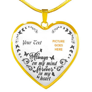 Personalized Memorial Heart Necklace Always On My Mind For Mom Dad Grandma Daughter Son Someone Custom Memorial Gift M57  Friday89