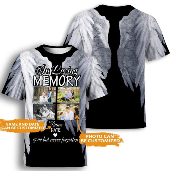 Personalized Memorial Shirt In Loving Memory Gone But Never Forgotten For Mom, Dad, Grandpa, Son, Daughter Custom Memorial Gift M282  Friday89