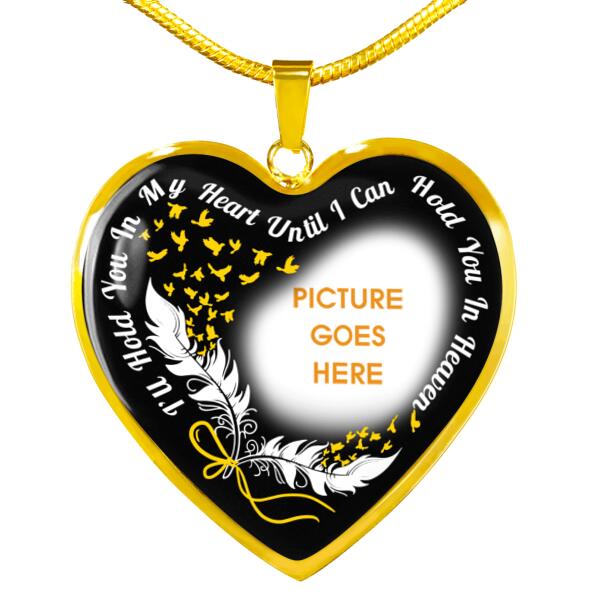 Personalized Memorial Heart Necklace Memorial I Will Hold In My Heart For Husband Custom Memorial Gift M81B  Friday89