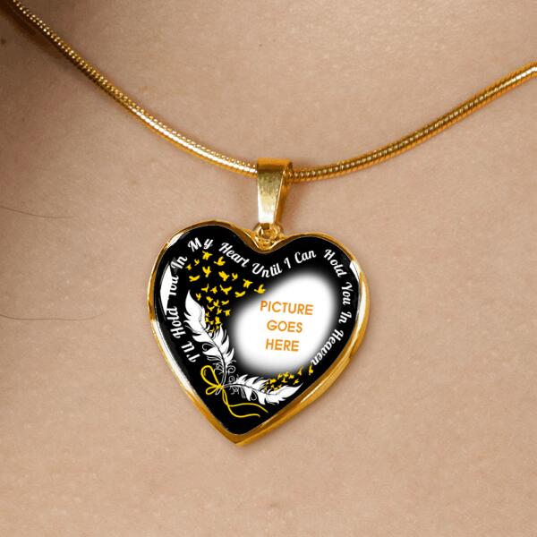 Personalized Memorial Heart Necklace Memorial I Will Hold In My Heart For Husband Custom Memorial Gift M81B  Friday89