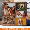 Personalized Dog Square Canvas For Dog Lovers Home Is Where My Dog Is Custom Canvas Wood D07  Friday89