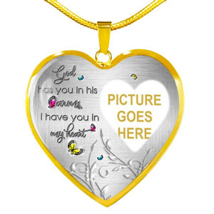 Personalized Memorial Heart Necklace I Have You In My Heart For Mom Dad Daughter Son Someone Custom Memorial Gift M55  Friday89