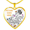 Personalized Memorial Heart Necklace Those We Love Don't Go Away They Walk For Mom Dad Grandma Daughter Son Custom Memorial Gift M97  Friday89