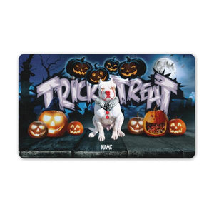 Custom Dog Doormat For Halloween Trick Or Treat Halloween Doormat Black D08  Friday89