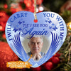 Custom Christmas Memorial Ornament For Loss Of Someone I Will Carry You Memorial Ornament Blue M330  Friday89