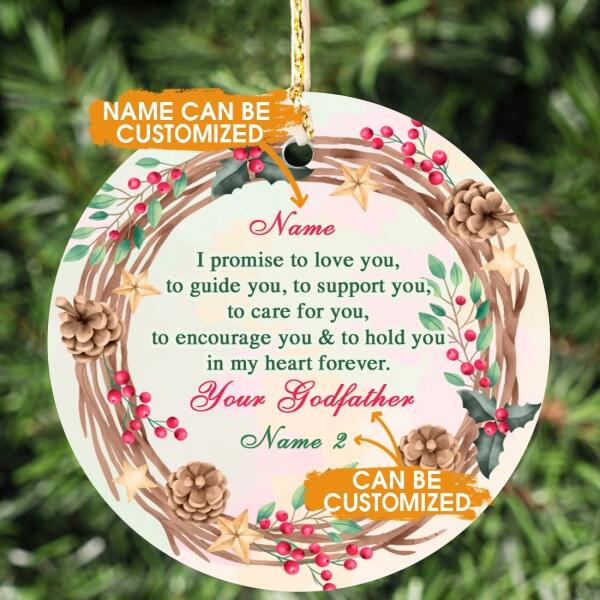 Custom Christmas Memorial Ornament For Loss Of Someone A Big Piece Of My Heart Ornament White M331  Friday89