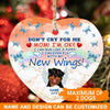 Custom Pet Memorial Ornament For Pet Lovers As Long Dont Cry For Me Mom Christmas Ornament Orange M348  Friday89