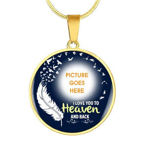 Personalized Memorial Circle Necklace I Love You To Heaven For Mom Dad Grandma Daughter Son Custom Memorial Gift M364  Friday89