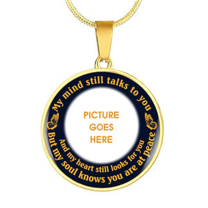 Personalized Memorial Circle Necklace My Mind Still Talks To You For Mom Dad Grandma Daughter Son Custom Memorial Gift M366  Friday89