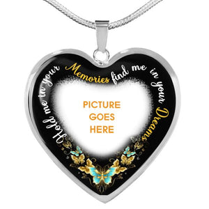 Personalized Memorial Heart Necklace Hold Me In Your Memories For Mom Dad Grandma Daughter Son Custom Memorial Gift M295  Friday89