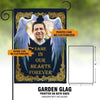 Personalized Memorial Garden Flag In Our Hearts Forever Garden Flag For Loss Of Dad Mom Custom Memorial Gift M378  Friday89