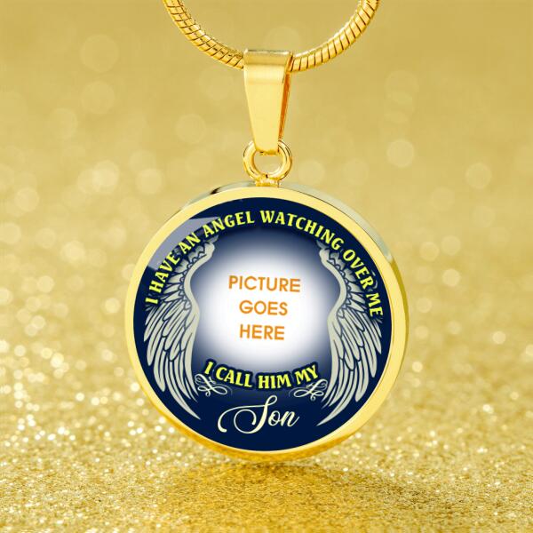 Personalized Memorial Circle Necklace I Have An Angel For Dad Son Husband Custom Memorial Gift M360  Friday89