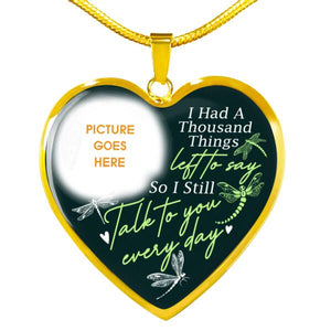 Personalized Memorial Heart Necklace I Had A Thousand Things For Mom Dad Grandma Daughter Son Custom Memorial Gift M411  Friday89