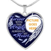 Personalized Memorial Heart Necklace Forever With The Angels For Mom Dad Grandma Daughter Son Custom Memorial Gift M438  Friday89