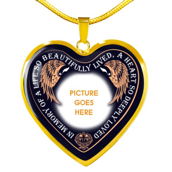 Personalized Memorial Heart Necklace In Loving Memory Of A Life For Mom Dad Grandma Daughter Son Custom Memorial Gift M441  Friday89