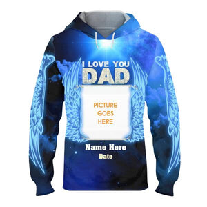 Personalized Memorial Hoodie I Love You My Dad In Heaven For Dad Custom Memorial Gift M439  Friday89