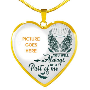 Personalized Memorial Heart Necklace You Will Always Be A Part Of Me For Mom Dad Grandma Daughter Son Custom Memorial Gift M445  Friday89