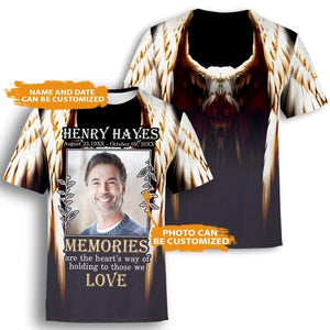 Personalized Memorial Shirt Memories Are The Heart's Way For Mom, Dad, Grandpa, Son, Daughter Custom Memorial Gift M458  Friday89
