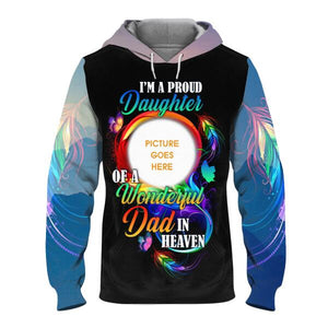 Personalized Memorial Hoodie I'm A Proud Daughter Of A Wonderful Dad For Dad Custom Memorial Gift M462  Friday89