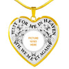 Personalized Memorial Heart Necklace Wait For Me In Heaven For Mom Dad Grandma Daughter Son Custom Memorial Gift M471  Friday89