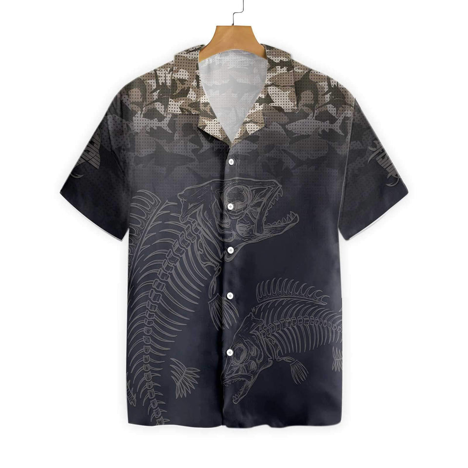 Friday89 Fishing Hawaiian Shirt Fish Reaper Aloha Shirt Black Hawaii Shirt For Adult