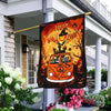 Halloween Flag Hipie Van Black Cat Happy Halloween Orange Garden Flag House Flag