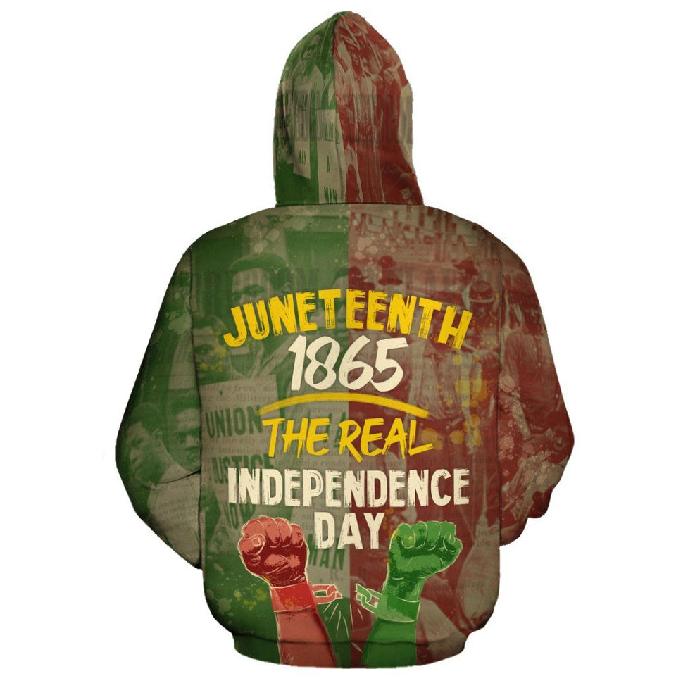 Friday89 Juneteenth Hoodie Juneteenth 1865 The Real Independence Day Hoodie Apparel Adult Colorful Unisex Full Print
