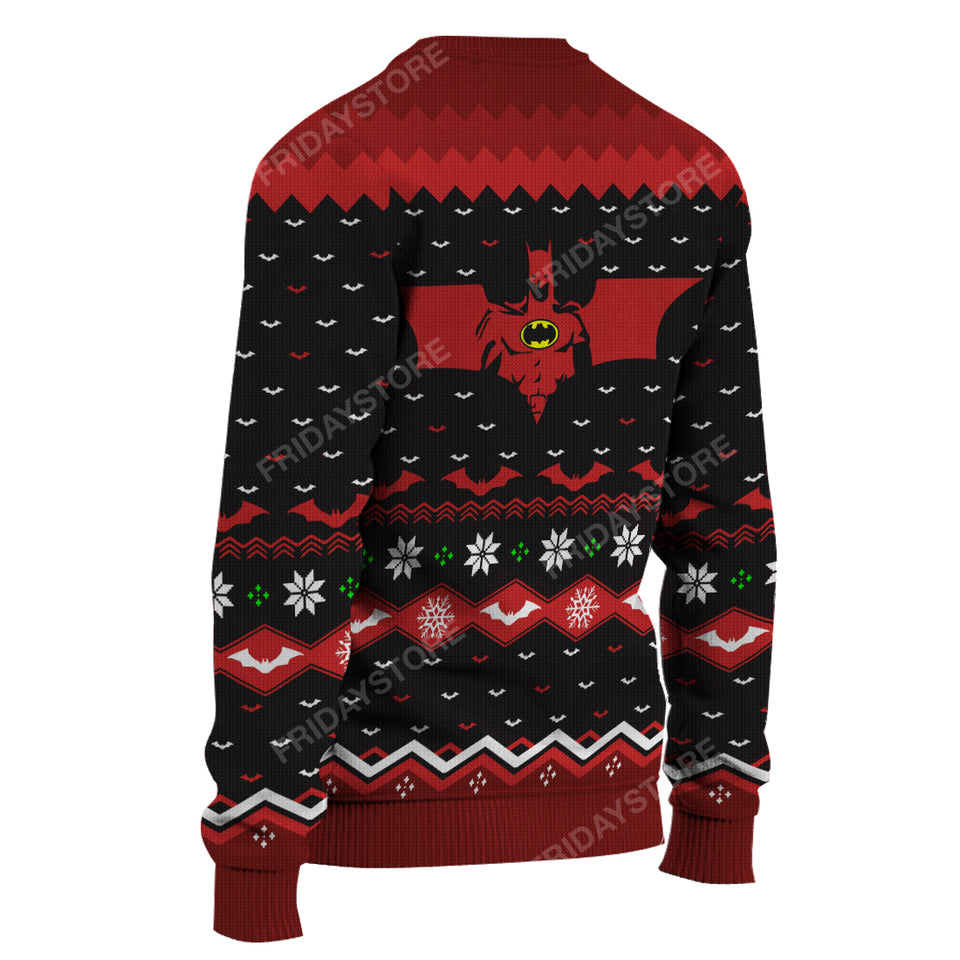 DC Ugly Sweatshirt DC Super Hero Red Christmas Sweatshirt Amazing High Quality DC Sweatshirt  Friday89